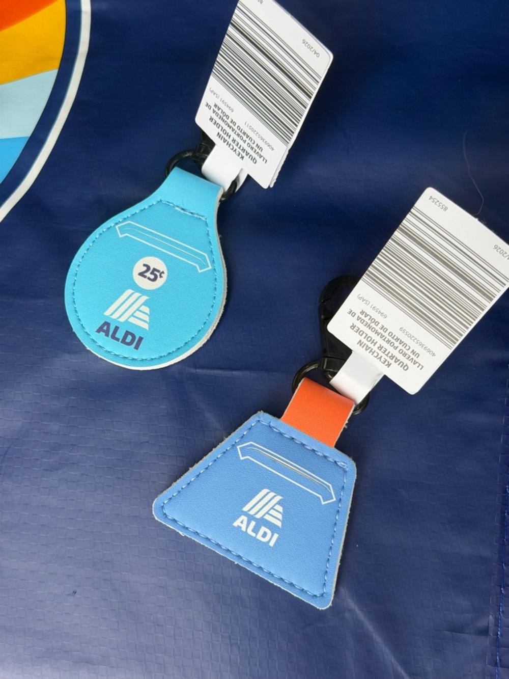 Aldi Gear quarter keeper pouch keychain BUNDLE Aldi's 50th birthday key chains - Picture 2 of 2